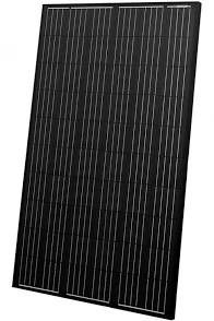 تمام سیاه 290w سیاه پانل های خورشیدی PV تک کریستال پانل های خورشیدی سبک وزن