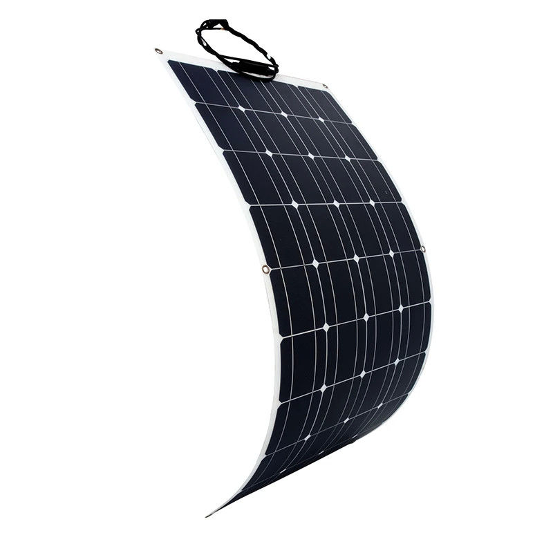 سبک وزن و آسان برای نصب 100w 12v نیمه انعطاف پذیر پنل خورشیدی برای قایق های ماشین